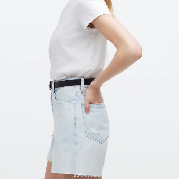 Madewell The '90s Mid-Length Jean Short in Pearlman Wash - Picture 3 of 8
